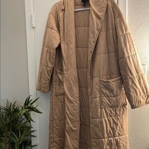 Forever 21 Beige Quilted Coat